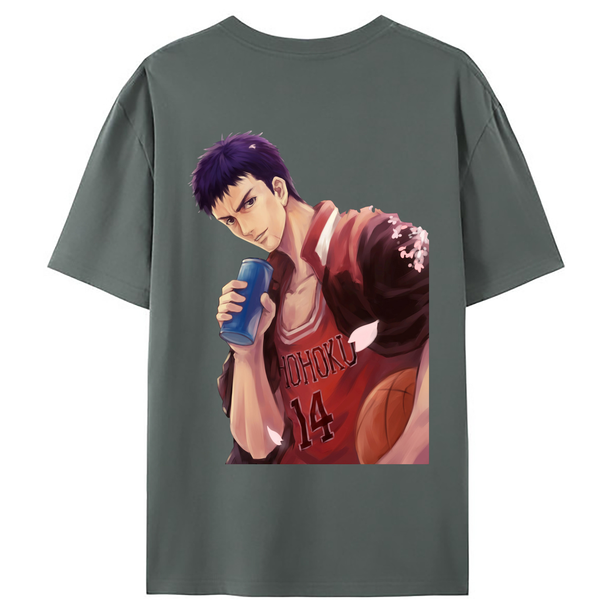 （画像用） SLAM DUNK／スラムダンク 綿100％ メンズ半袖Tシャツ（バックプリント） 通気性